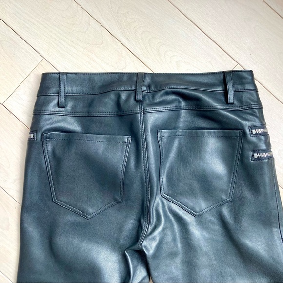 Zara Faux Leather Biker Skinny Pants with Zips - XS - Black - Picture 5 of 14